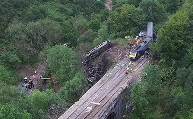 Investigations into the crash continue on site. Picture: RAIB.