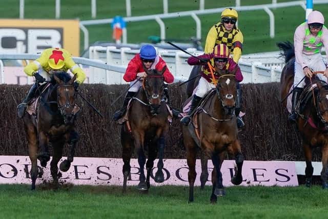 Rachael Blackmore riding A Plus Tard to a win at the 2022 Cheltenham Gold Cup.