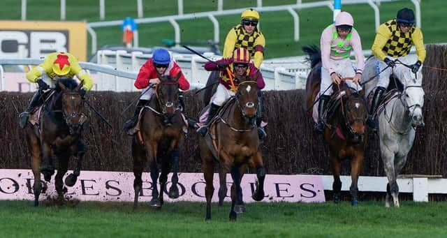 Rachael Blackmore riding A Plus Tard to a win at the 2022 Cheltenham Gold Cup.