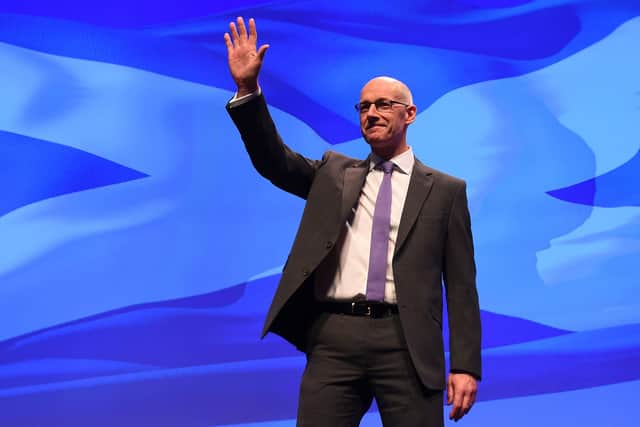 John Swinney's resignation is a sign that the SNP is in trouble (Picture: Andy Buchanan/AFP via Getty Images)