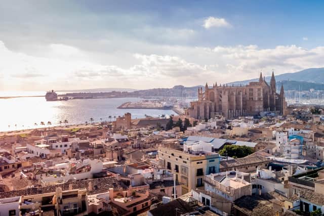 View of Palma, dominated by the Santa Maria Cathedral
