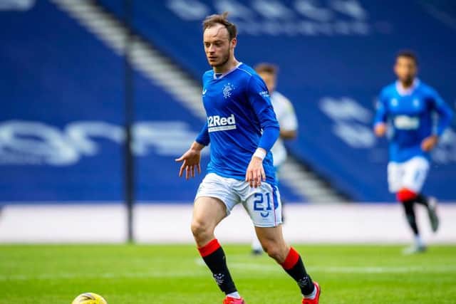 Brandon Barker in action for Rangers during  the Scottish Premiership match between Rangers and Kilmarnock at Ibrox. (Photo by Rob Casey / SNS Group)