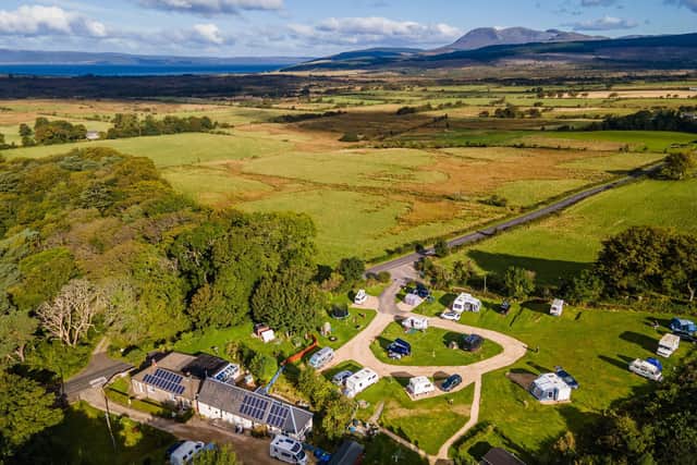 Bridgend Campsite on the Isle of Arran is now on the market and is being presented as a 'lifestyle opportunity' for the buyer. PIC: Contributed.