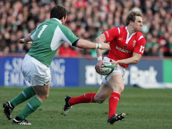 The late Matthew Watkins in action for Wales against Ireland during the 2006 Six Nations.