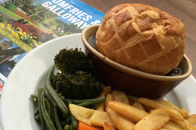 Steak Pie in the Knights Restaurant, Newton Stewart, Dumfries and Galloway.