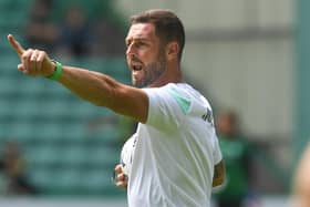 Hibs assistant manager Jamie McAllister during the Premier Sports Cup match between Hibs and Clyde at Easter Road on July 09, 2022. (Photo by Craig Foy / SNS Group)