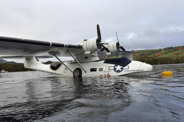 The WWII seaplane was winched out of Loch Ness a few weeks ago.