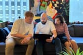 Left to right: Alex Macdougall of Unbagged, Alex Gordon-Furse of Playmaker, Olga Maksimova of Lovat Compliance, at the Techscaler San Francisco Hub.