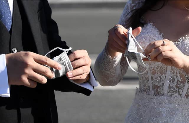 Masks will stay during wedding ceremonies