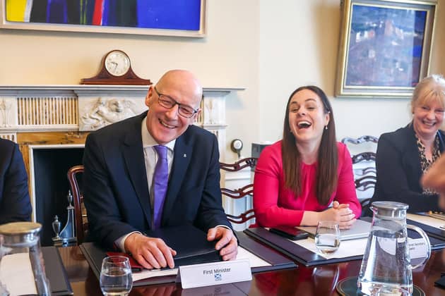 John Swinney chairs his first Cabinet meeting since taking up the role, at Bute House in Edinburgh.