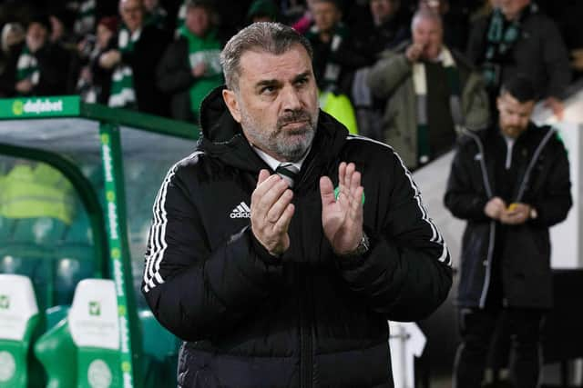 Celtic Manager Ange Postecoglou during the 3-0 win over Livingston at Celtic Park. (Photo by Craig Williamson / SNS Group)