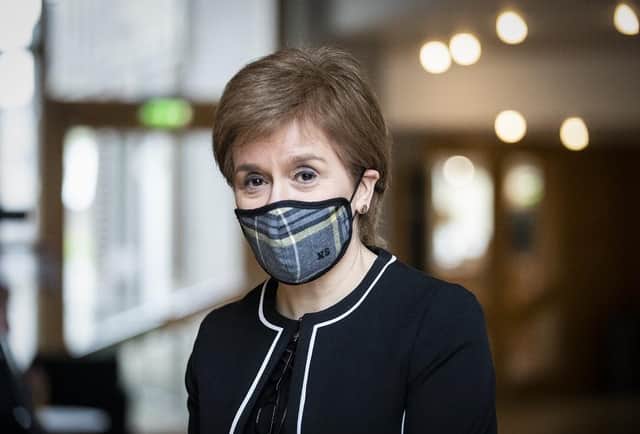 First Minister Nicola Sturgeon earlier admitted that too many people died in care homes during the early part of the pandemic. Now it has emerged that Public Health Scotland requested that a report into the scandal was delayed until after the election. It has never been published. PIC: Jane Barlow.