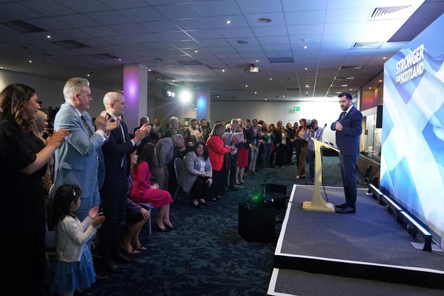 Humza Yousaf after speaking at Murrayfield Stadium