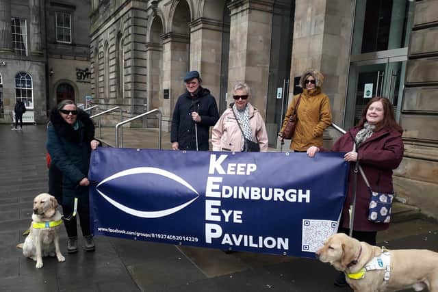 The Keep Edinburgh's Eye Pavilion group took their campaign to the health board