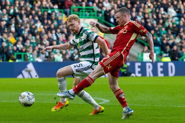 Celtic's Liam Scales was coming up against his former club in Aberdeen and earned praise from his manager.