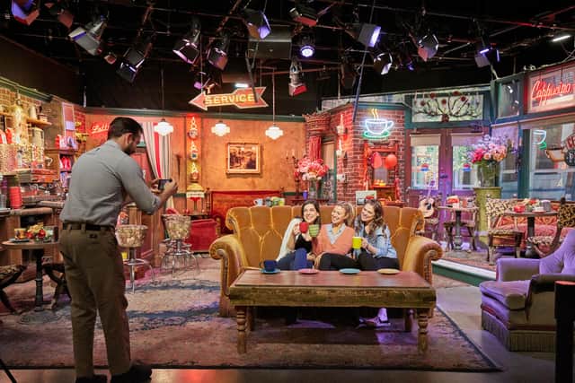 The Friends couch and Central Perk set at Warner Brothers Studios. Pic: PA Photo/Warner Brothers Studios.