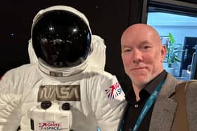 Andy Campbell and friend are ready for the future