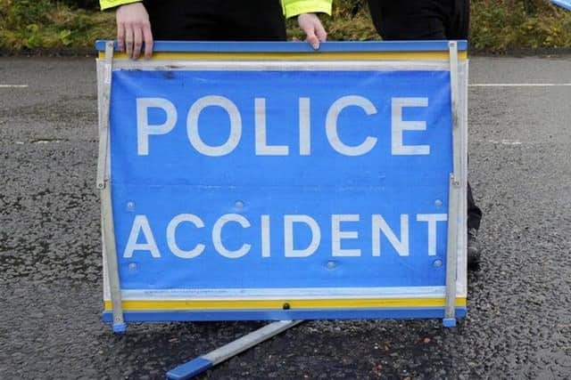 A man and a woman have been taken to hospital after a crash on the A803 Springburn Road in Glasgow.