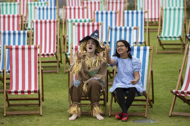 Photos feature Aditi Jehangir as Dorothy, Ewan Shand as Scarecrow and Brian McDavid as a
Stormtrooper, representing Wizard of Oz and Star Wars, two of the popular films lined-up for
this year's Film Fest in the City in St Andrew Square.
Edinburgh International Film Festival takes over the city this August and
everyone's invited!
Presenting an ambitious and free programme of family favourites, timeless classics and
blockbusters in partnership with Essential Edinburgh, and supported by Johnnie Walker and
EventScotland, Edinburgh International Film Festival makes a long-awaited return to one of
the city's most iconic locations, St Andrew Square, with Film Fest in the City, on now until
25th August.
This special open-air series of screenings coincides with the main programme of in-person and
digital film premieres as part of the 74th edition of the city's International Film Festival, not
only ensuring the Festival's city-wide presence but making cinema accessible to both film buffs
and Edinburgh residents of all ages!
#EdFilmFest