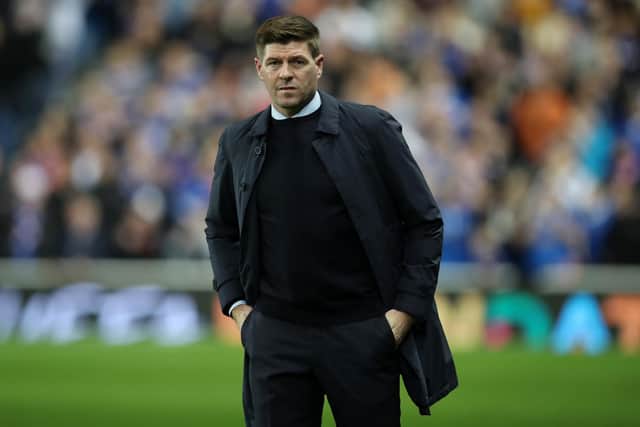 Rangers manager Steven Gerrard insists he is satisfied with the progression of his team so far this season. (Photo by Ian MacNicol/Getty Images)