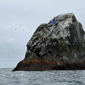 Christopher 'Cam' Cameron on Rockall. Picture: Emil Bergmann/RockallExped.com