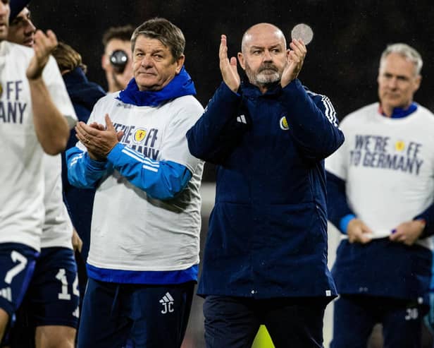 Scotland manager Steve Clarke applauds the Tartan Army at Hampden Park after the final 2024 qualifier against Norway. Picture: Alan Harvey/SNS