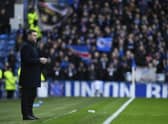 Rangers manager Michael Beale watches on during the match against Kilmarnock.