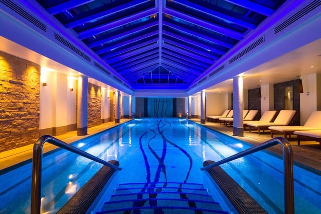 The Old Course Hotel, in St Andrews, provides a world-famous backdrop to the golf course renowned for being the home of the sport. Its Kohler Waters Spa offers luxury spa treatments, a hydrotherapy pool, experience showers and cold plunge pool. There is also a 20-metre swimming pool and fitness centre. The 3 AA-Rosettes Road Hole Restaurant offers fine dining and over 200 whiskies, while tthe contemporary Swilcan Loft serving an eclectic international menu, and the Jigger Inn offers traditional pub food.
