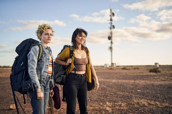 Julia Garner and Jessica Henwick in The Royal Hotel PIC: See Saw Films