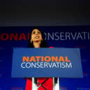 Home Secretary Suella Braverman struck an Orwellian tone in her speech at the National Conservatism conference (Picture: Victoria Jones/PA)