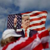 Supporters have protested against the possibility of Donald Trump being arrested over the Stormy Daniels scandal.