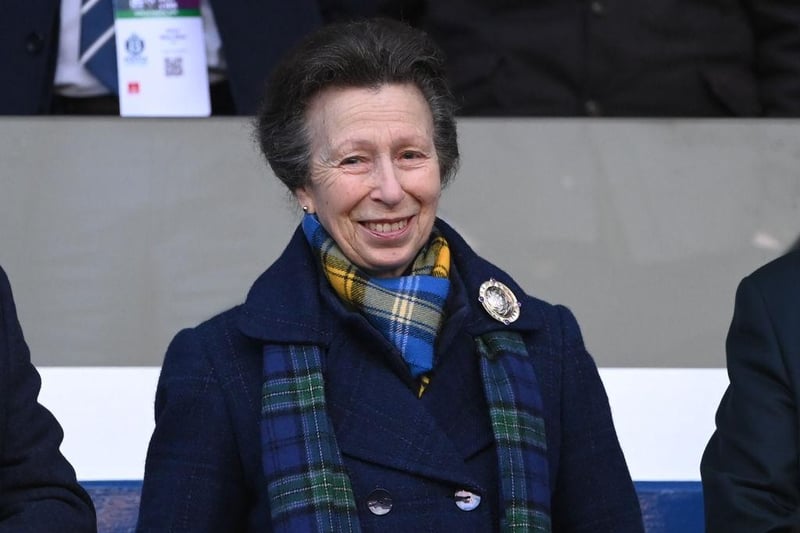 Princess Anne's love of Scotland, and the Scottish rugby union team, is well known. In 2000 she became an Extra Knight of the Order of the Thistle alongside Prince William, with King Charles serving as sovereign of the Order.