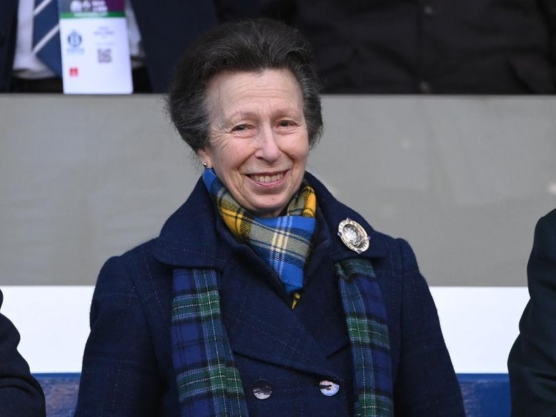 Princess Anne's love of Scotland, and the Scottish rugby union team, is well known. In 2000 she became an Extra Knight of the Order of the Thistle alongside Prince William, with King Charles serving as sovereign of the Order.