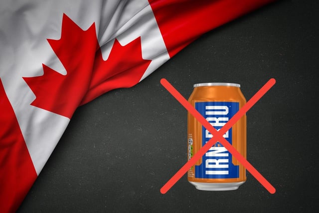 Back in 2014 Irn Bru was banned from Canada due to its contained additives. However, this ban has since been lifted.