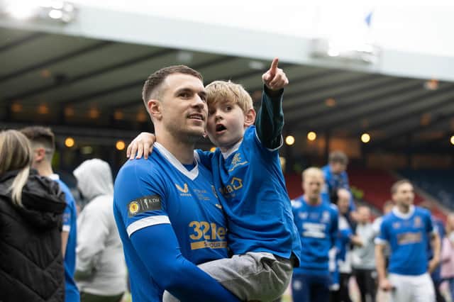 Aaron Ramsey's son Sonny didn't see his dad make history (Photo by Craig Williamson / SNS Group)