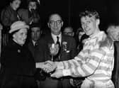 Ken Scotland receives the Melrose trophy on behalf of 1960’s Cambridge University invitation side