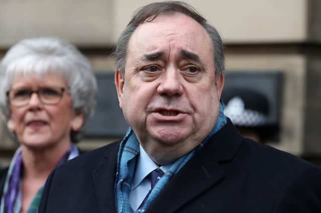 Alex Salmond speaks outside the High Court in Edinburgh after he was cleared of all charges