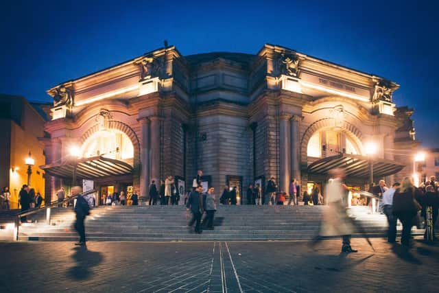 Songs lyrics could be projected onto the side of the Usher Hall under  plans for the new street art festival. Picture: Clark James