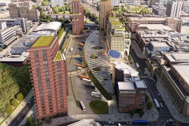 A visual of the redesigned transport hub, where Buchanan bus station is situated.