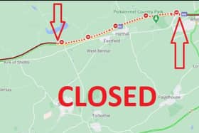 Traffic Scotland's map showing where the accident has happened picture: Traffic Scotland