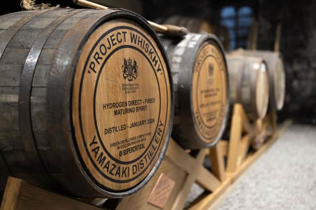 Some of the casks that form part of the innovative 'WhiskHy' project.