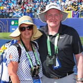 Carol and Dougie MacIntyre pictured during last year's Ryder Cup at Marco Simone Golf Club in Rome, Italy. Picture: Andrew Redington/Getty Images.
