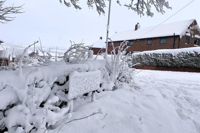 A view of the Loxley area of Sheffield after heavy snow overnight.