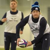 Stuart Hogg during a Scotland training session at the Oriam this week.  (Photo by Ross MacDonald / SNS Group)