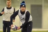 Stuart Hogg during a Scotland training session at the Oriam this week.  (Photo by Ross MacDonald / SNS Group)