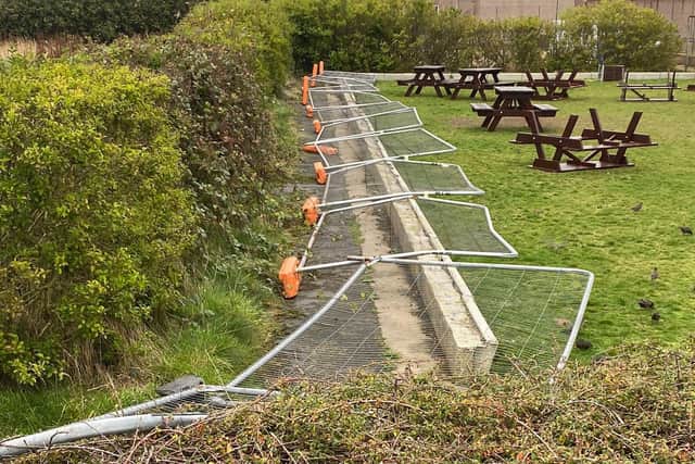 Vandals left a trail of destruction after targeting the new park.