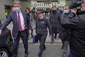 Metropolitan Police chief Dame Cressida Dick leaves BBC Broadcasting House, London, following her appearance on BBC Radio London.