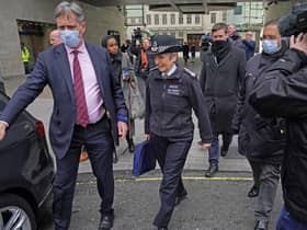 Metropolitan Police chief Dame Cressida Dick leaves BBC Broadcasting House, London, following her appearance on BBC Radio London.