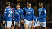 Rangers winger Ryan Kent looks dejected after the 3-1 defeat to Ajax at Ibrox that sealed the worst record in Champions League history. (Photo by Alan Harvey / SNS Group)