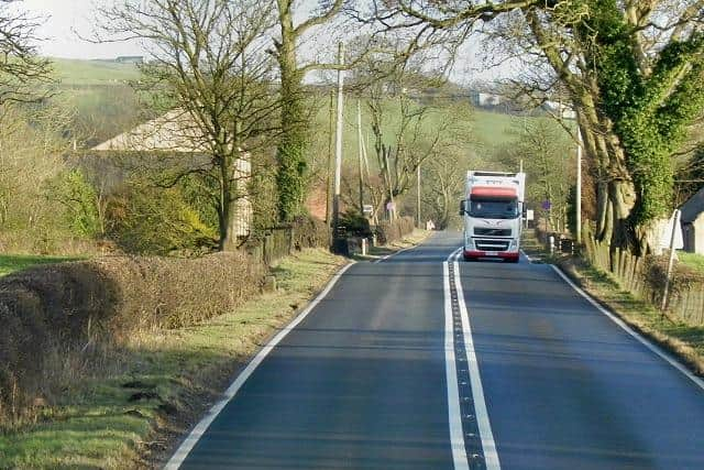 The A75 at Woodside, east of Dumfries. (Photo by David Dixon/Geograph)